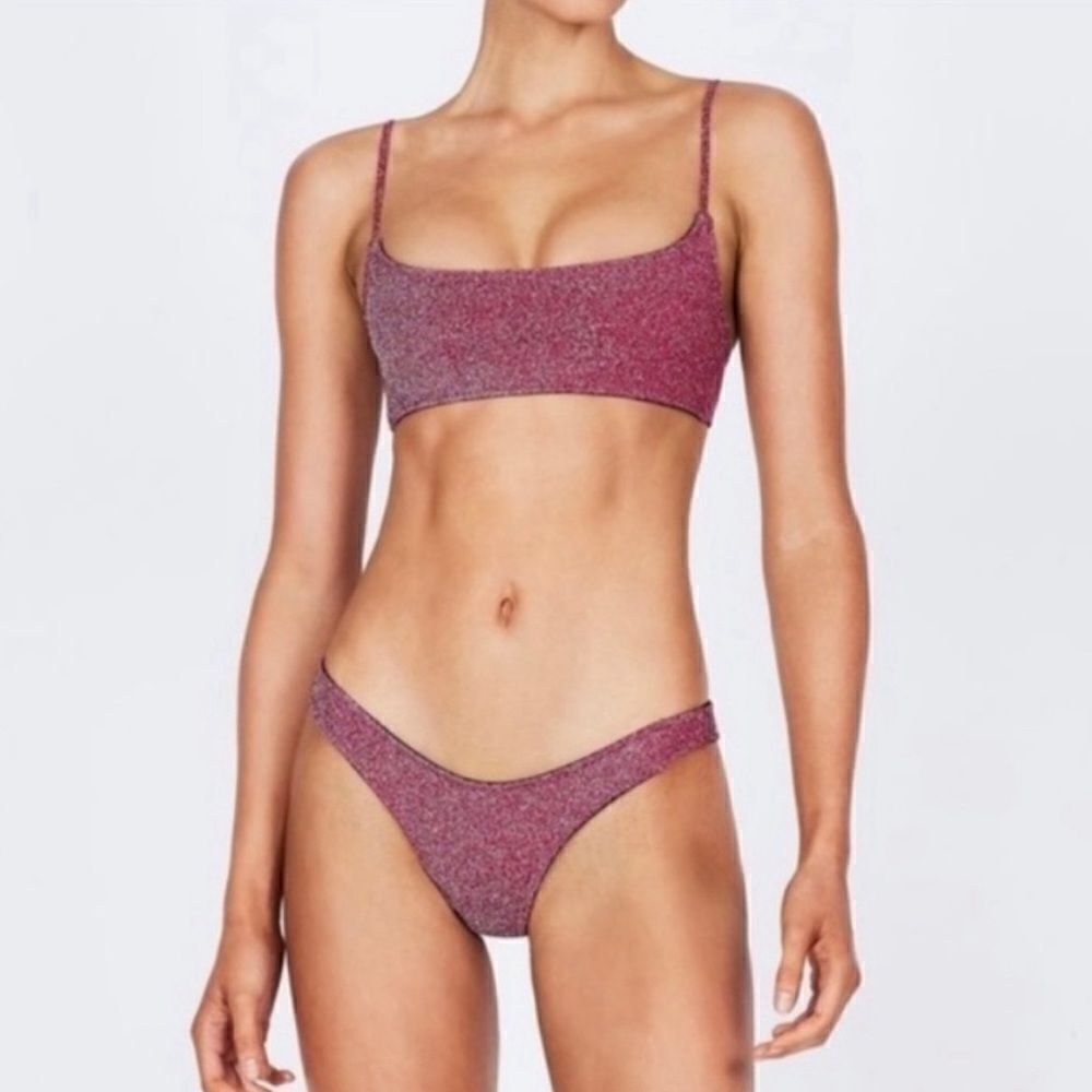 TRIANGL MICA - CHEEKY GRAPE SPARKLE SET NO BAG NEW WITH TAGS - Picture 5 of 7